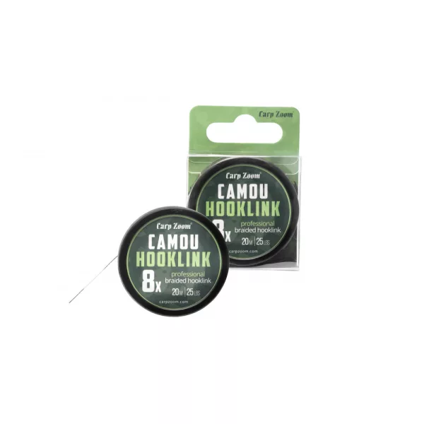 Carp Zoom Camou 8X Bas de ligne tressé camouflage 20m 25lb