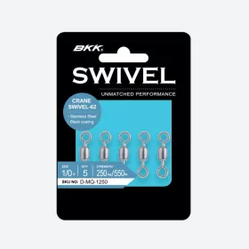   BKK Crane Swivel-62 (Acier inoxydable, Noir) 1/0# 5db/csomag Émerillon