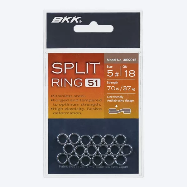 BKK SPLIT RING-51 1# 20 pièces/paquet Anneau brisé