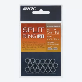 BKK SPLIT RING-51 3# 18 pièces/paquet Anneau brisé