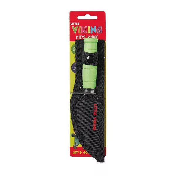 KINETIC Petit Couteau d'Enfant Viking Vert Couteau pour enfants