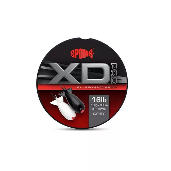 Spomb XD Pro Braid Ligne Principale Tressée Grise 0,14mm 300m