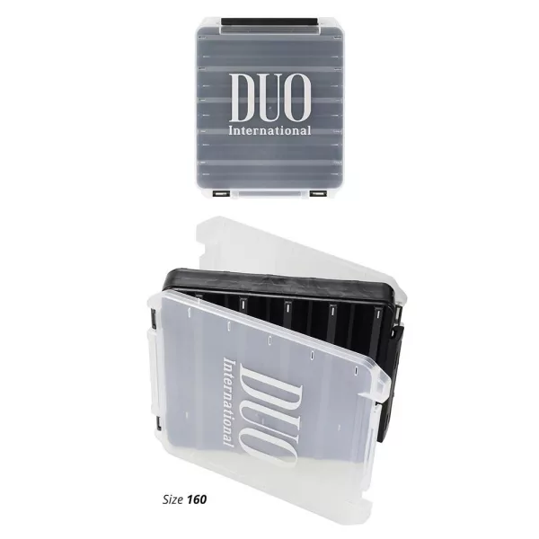 Duo Reverse Lure Case 160 20,6x17x4,4cm Pearl Black/Gold Logo Boîte de rangement pour leurres