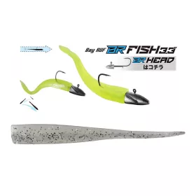   Duo Bayruf BR Fish 8,4cm S047 Shirasu Pearl Appât en plastique 7 pièces
