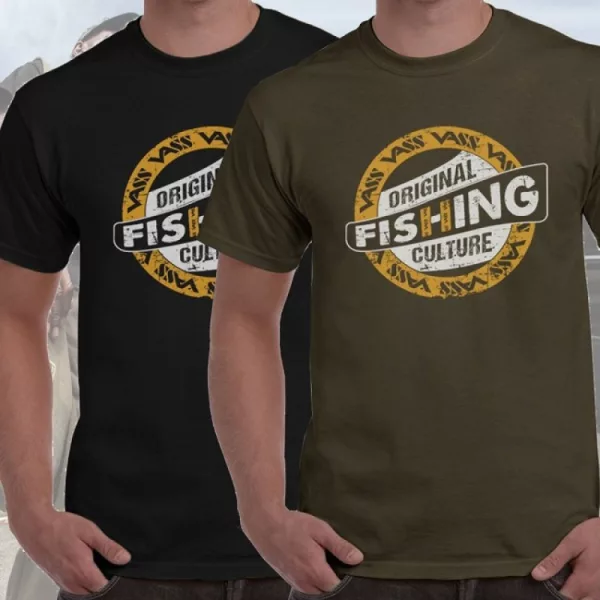 Vass-Tex Fishing Culture Printed Khaki Póló M