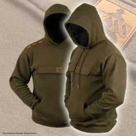 Vass-Tex Culture Fishing Khaki Green Kapucnis Pulóver L