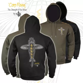 Vass-Tex Carp Rising Khaki Kapucnis Pulóver L