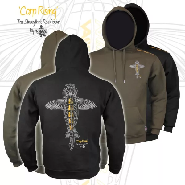 Vass-Tex Carp Rising Khaki Kapucnis Pulóver M