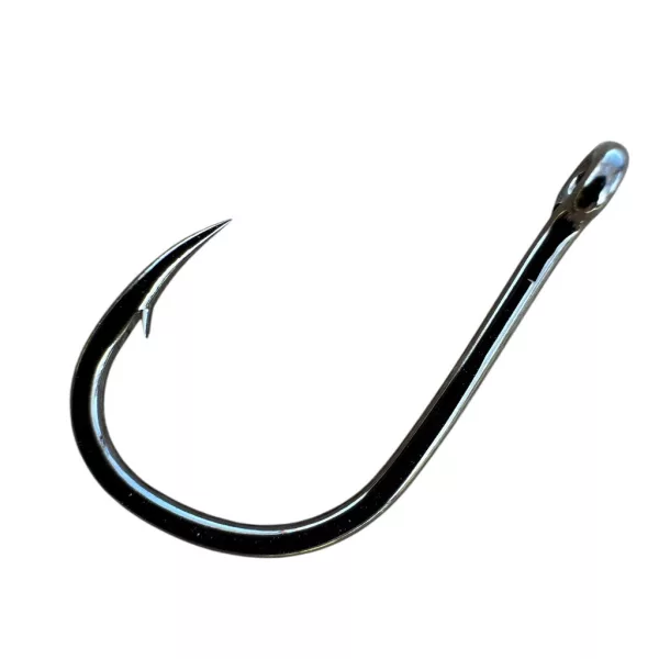 Sasame Iseama Ringed Black Nickel 2 Füles, Szakállas Pontyozó Horog 8db