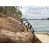 Sasame Gure Ringed Dull Black 6 Füles, Szakállas Pontyozó Horog 14db