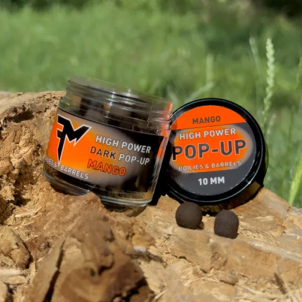 Feedermánia High Power Dark Pop-Up Boilies & Barrels 10mm Mangó Pop-Up 14gr