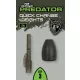 Fox Rage Predator Camo Quick Change Weights Plombs flottants à changement rapide 25gr 3 pièces