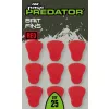 Fox Rage Predator Bait Fins Red Ailettes Rouges 25 pièces