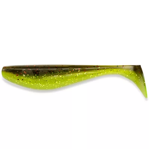 FISHUP Wizzle Shad 7,62cm (8pcs.), #203 - Green Pumpkin/Flo Chartreuse Leurre souple en plastique