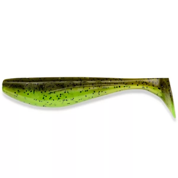FISHUP Wizzle Shad 7,62cm (8pcs.), #204 - Green Pumpkin/Chartreuse Leurre souple en plastique