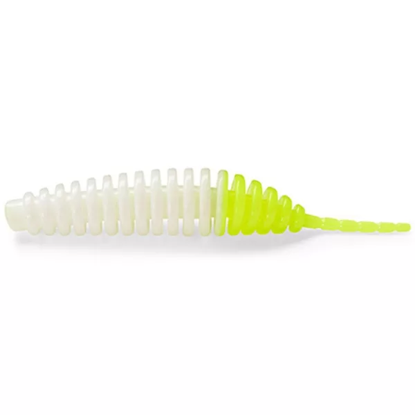 FISHUP Tanta 6,35cm (8pcs.), #131 - Leurre souple en plastique blanc/chartreuse vif