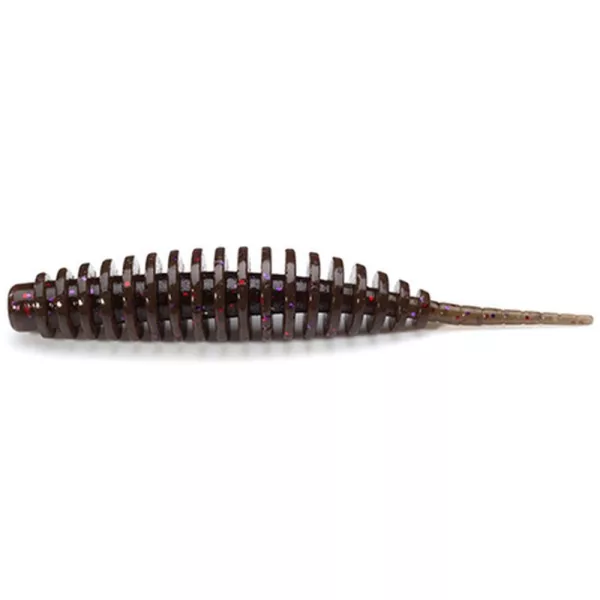 FISHUP Tanta 2,54cm (12pcs.), #050 - Citrouille verte marron/Rouge & Violet Leurre souple