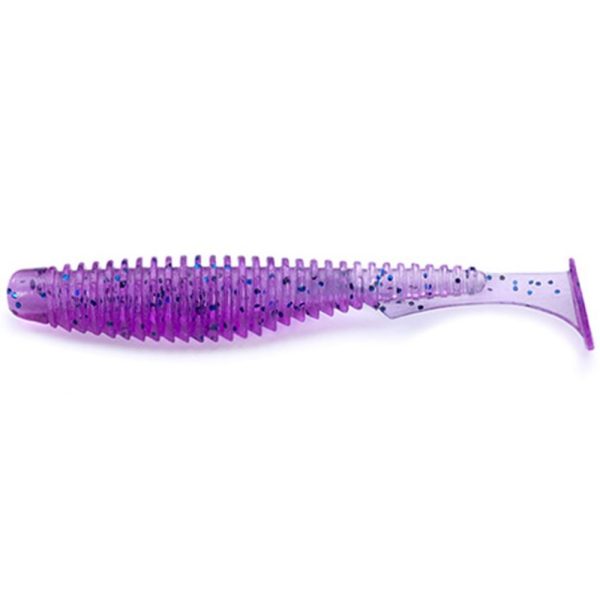 FISHUP U-Shad 5,08cm (10pcs.), #014 - Leurre souple en plastique violet/bleu