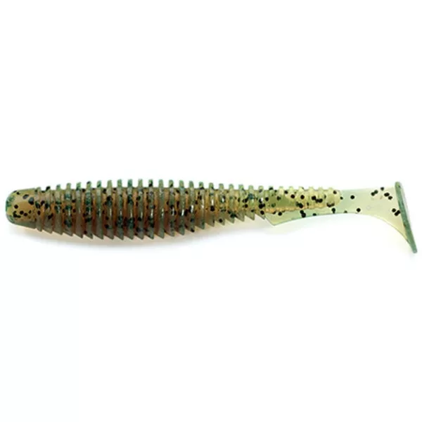 FISHUP U-Shad 5,08cm (10pcs.), #017 - Leurre souple en plastique couleur Motor Oil Pepper