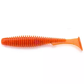   FISHUP U-Shad 5,08cm (10pcs.), #049 - Orange Pumpkin/Black Leurre souple en plastique
