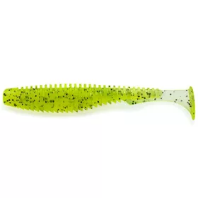   FISHUP U-Shad 7,62cm (9pcs.), #055 - Chartreuse/Noir Leurre en plastique