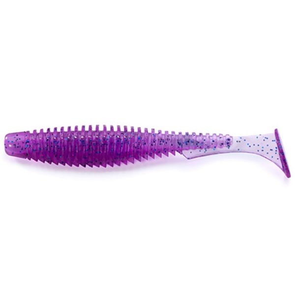 FISHUP U-Shad 10,16cm (8pcs.), #014 - Violet/Bleu Leurre en plastique