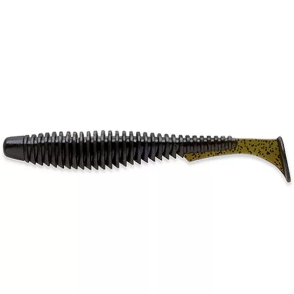 FISHUP U-Shad 10,16cm (8pcs.), #043 - Pastèque Marron/Noir Leurre en plastique
