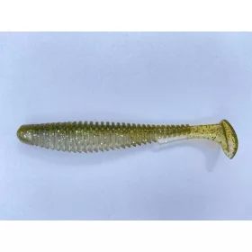   FISHUP U-Shad 10,16cm (8pcs.), #202 - Citrouille Verte/Perle Leurre souple en plastique