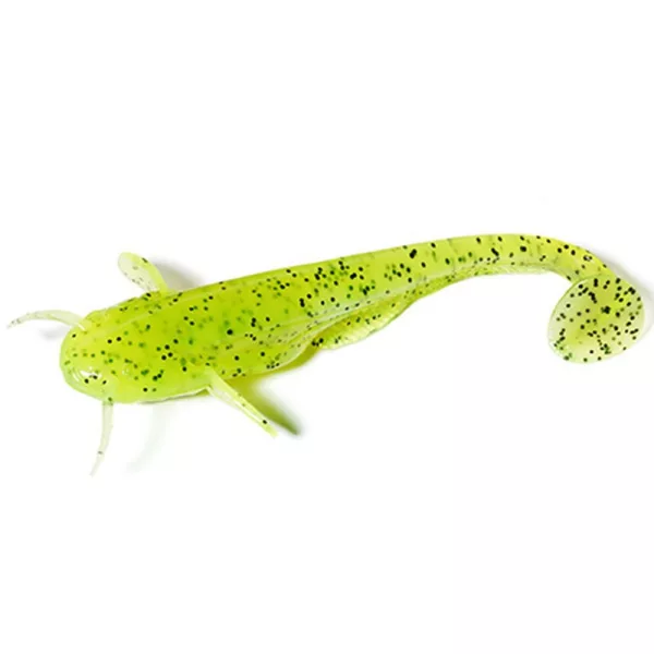 FISHUP Catfish 7,62cm (8pcs.), #055 - Chartreuse/Noir Leurre en plastique