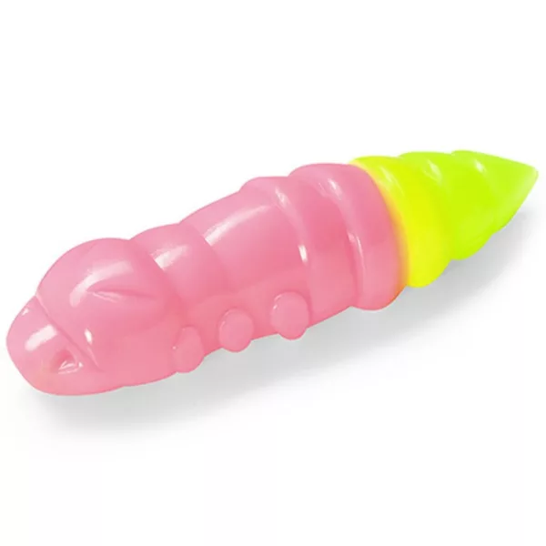 FISHUP Pupa 3,04cm (10pcs.), #133 - Bubble Gum/Hot Chartreuse Leurre souple en plastique