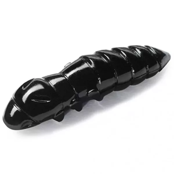 Fishup Pupa Cheese 3,81cm #101 Black Leurre souple en plastique 8 pièces