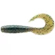FISHUP Mighty Grub 11,43cm (4pcs.), #017 - Motor Oil Pepper Leurre souple en plastique