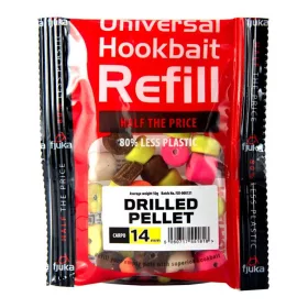   Fjuka Drilled Pellets Carpos MC 14mm Appât à hameçon en sachet de recharge 50gr