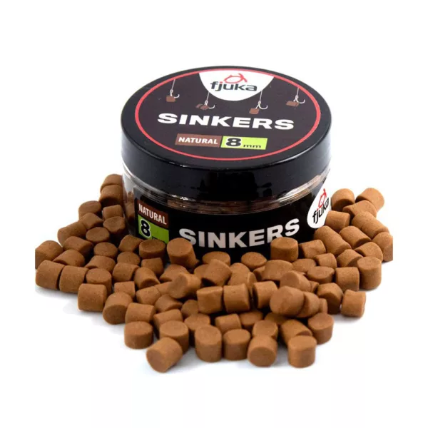 Fjuka Sinkers Natural 8mm Appât à hameçon coulant 50gr