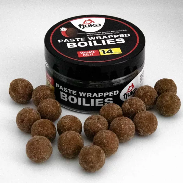 Fjuka Boilies enrobées de pâte, Appât coulant et soluble 14mm