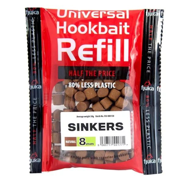 __Fjuka__ Sinkers Mixed Colours 8mm Appât Coulant Recharge 50gr