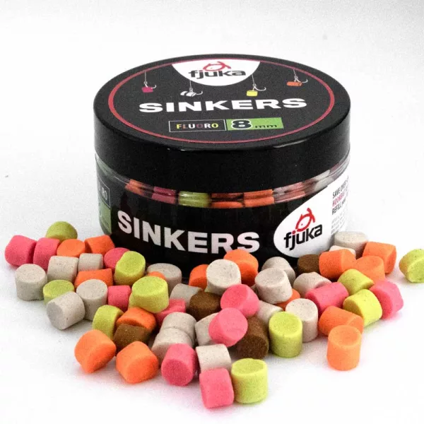 Fjuka Sinkers Color Mixed Appât coulant 8mm