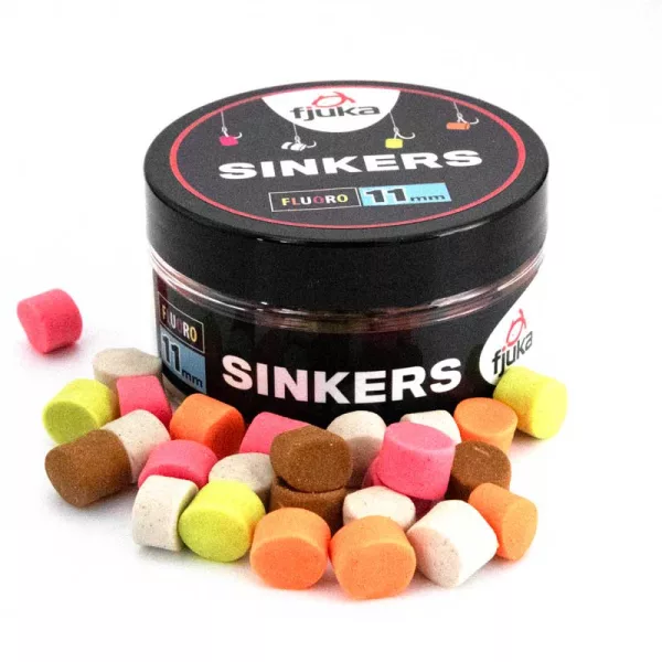 Fjuka Sinkers Color Mixed Appât pour hameçon coulant 11mm