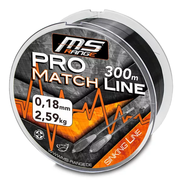 MS Range Pro Match Line Fekete 0,13mm 300m Süllyedő Monofil Főzsinór