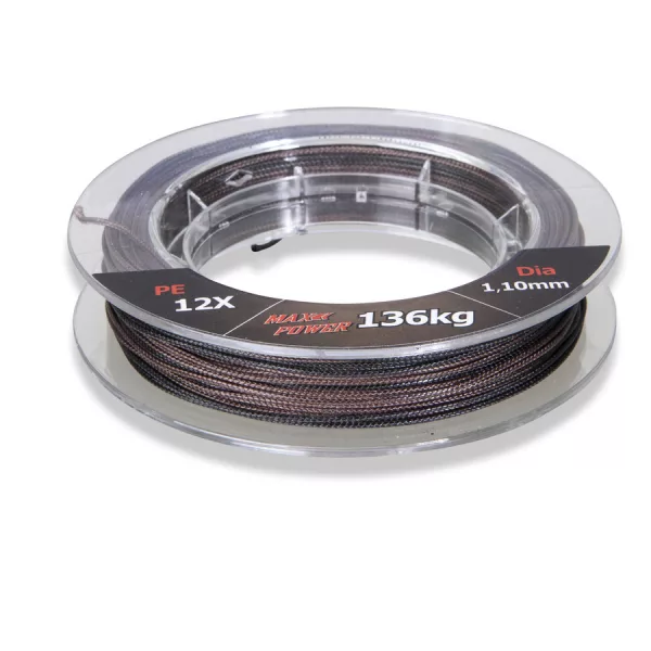 Uni Cat Camou 12X Barna-Fekete 1,10mm 25m Fonott Előkezsinór
