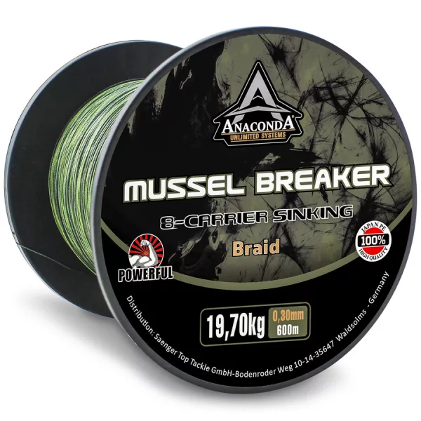 Anaconda X-8 Carrier Mussel Breaker Camou 0,30mm 600m Süllyedő Fonott Főzsinór
