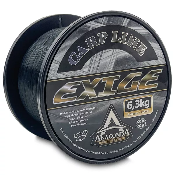 Anaconda Exige Carp Line Sötétzöld 0,36mm 1200m Monofil Főzsinór