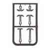 Anaconda Piercer Line Aligner Rig B-988 MB 8 Füles, Szakállas Fonott Előkötött Horog 2db