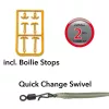 Anaconda Quick Change Line Aligner Rig Power Carp C4 4 Füles, Szakállas Fonott Előkötött Horog 3db