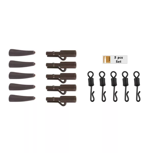Anaconda Quick Change Safety Lead Clip Kit Barna Ólomklipsz Készlet 5db