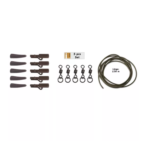 Anaconda 360° Flex Ring Swivel Safety Clip Power Pack Barna Biztonsági Ólomrögzítő Készlet 5db