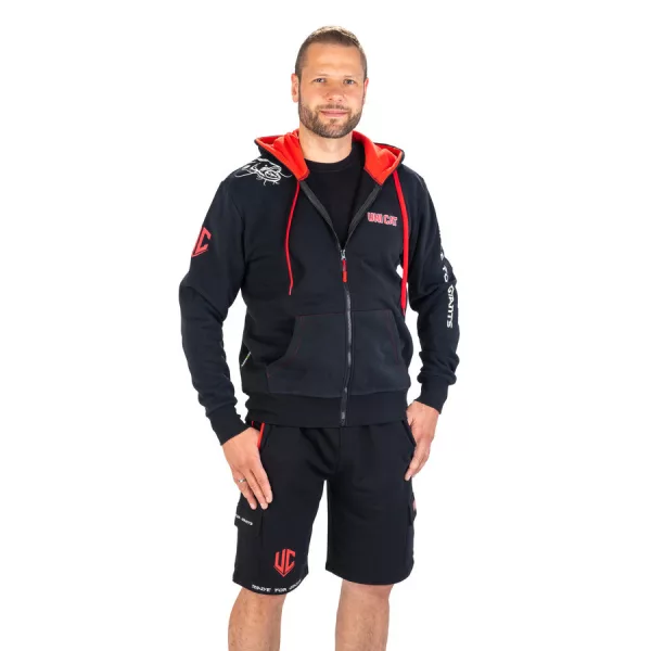 Uni Cat Team Zipper Kapucnis Pulóver M