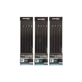   Matrix X5 F1 Pellet Rigger Band Rigs 14 15cm Füles, Szakáll Nélküli Monofil Előkötött Horog Csaligyűrűvel 8db