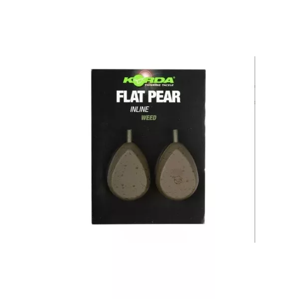 Korda Flat Pear Inline Blister Plomb pour la pêche à la carpe 98gr 2db