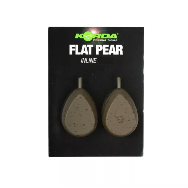 Korda Flat Pear Inline Blister Plomb pour la pêche à la carpe 142gr 2db
